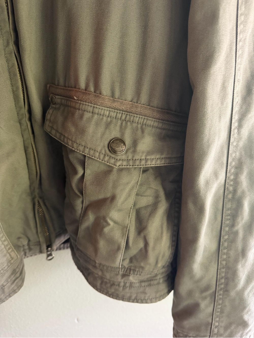 Grey Harley Davidson Jacket Mens XL Embroidered - Picture 6 of 9